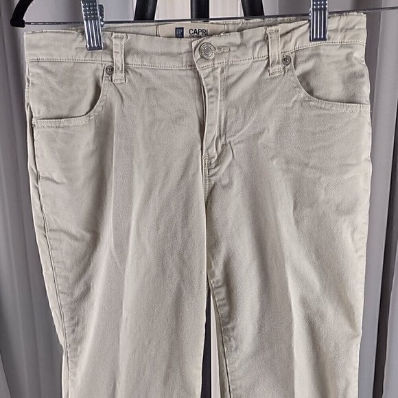 Gap Kids Stretch Cotton Tan, Beige, Khaki, Capri Pants Size 10+ - Picture 2 of 10